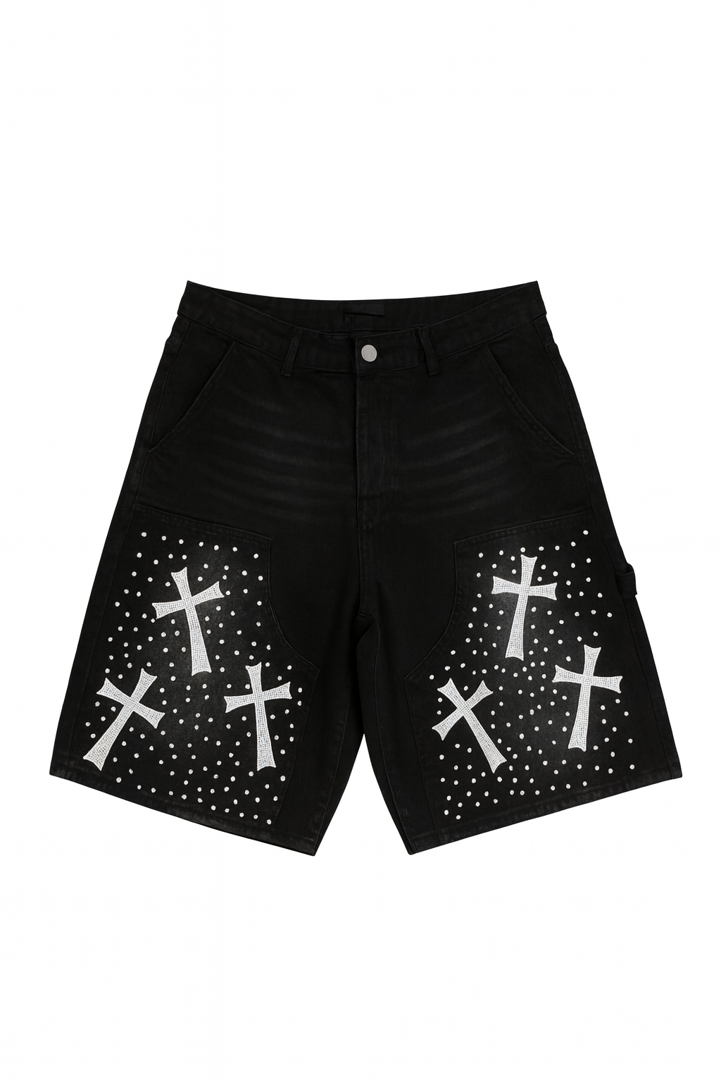 Rhinestone Cross Shorts