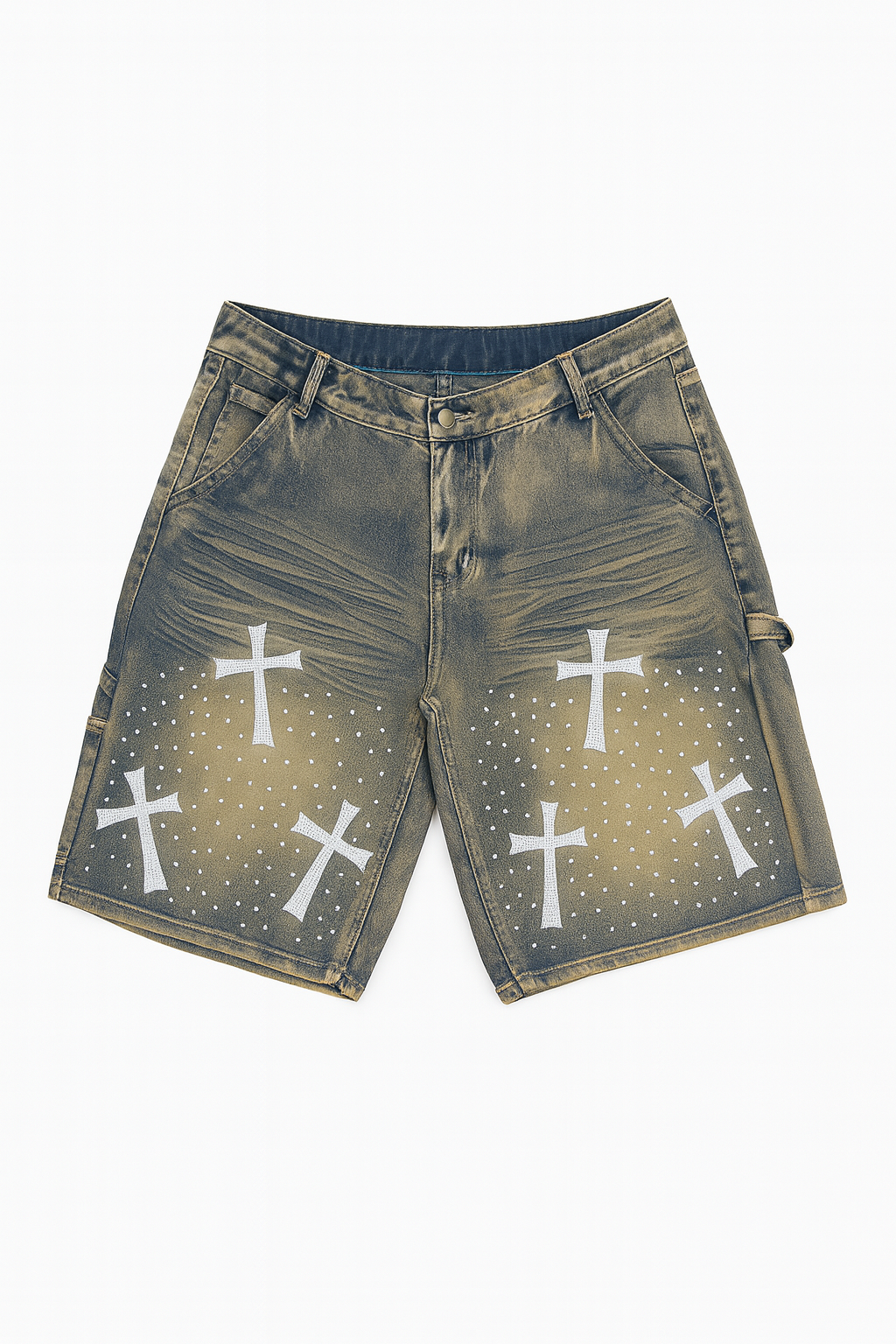 Rhinestone Cross Shorts
